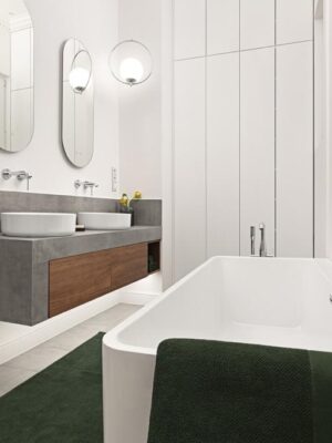 Fürdőszoba dió furnérozott fronttal Fürdőszoba dió furnérozott fronttal